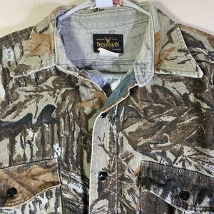 VTG Deerskin Realtree Camo Heavyweight Melton Shirt Co Men's Large Made In USA